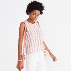 Madewell Side-Tie Tank in Marcia Stripe Size Medium
